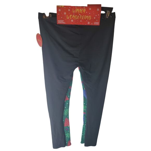 Just One Winter Wonderland Christmas Tree Two Pack of Leggings, Women's Medium - Picture 3 of 5